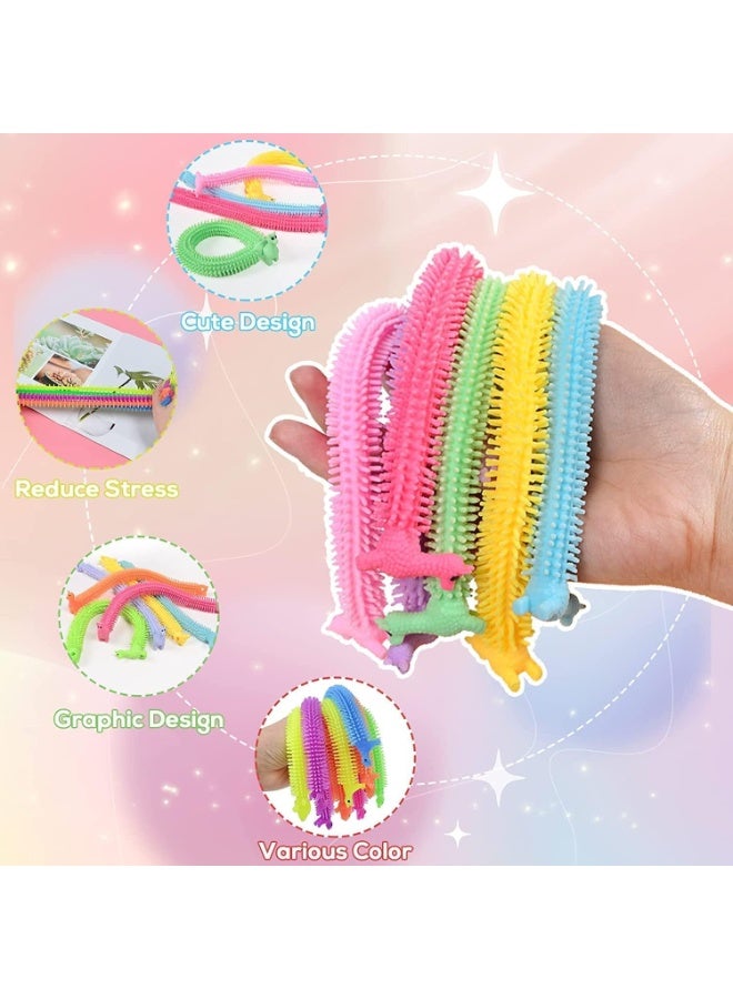 20 PCS Stretchy Fidget Toy, Colorful Stretchy Strings Fidget Toy, Sensory Fidget Worm Stretch Toys, for Children's Day Gift, Kids, Adults, Boys, Girls, Stress Relief, Calming and Relaxing Present - Image 3