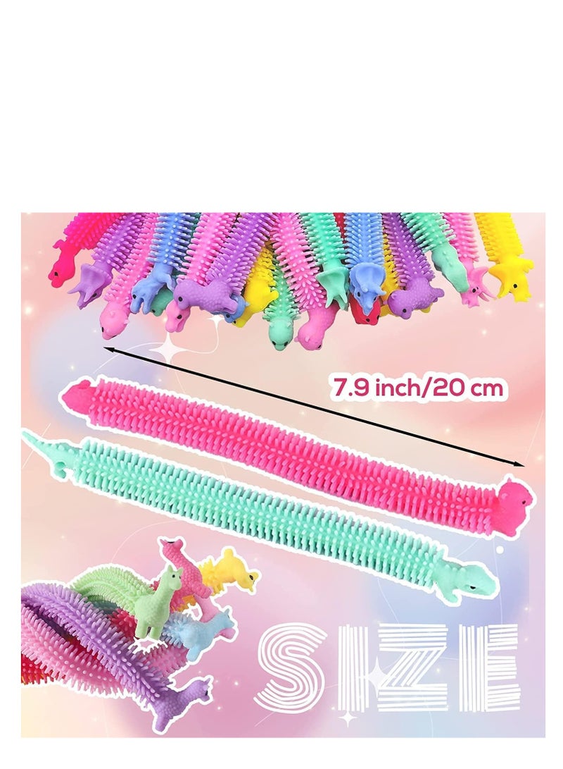 20 PCS Stretchy Fidget Toy, Colorful Stretchy Strings Fidget Toy, Sensory Fidget Worm Stretch Toys, for Children's Day Gift, Kids, Adults, Boys, Girls, Stress Relief, Calming and Relaxing Present - Image 2