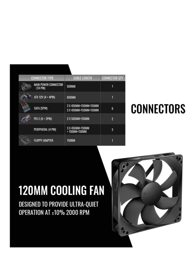 Thermaltake Toughpower GX2 80+ Gold 600W SLI/Crossfire Ready Continuous Power ATX 12V V2.4/EPS V2.92 Non Modular Power Supply 5 Year Warranty PS-TPD-0600NNFAGU-2 - Image 4
