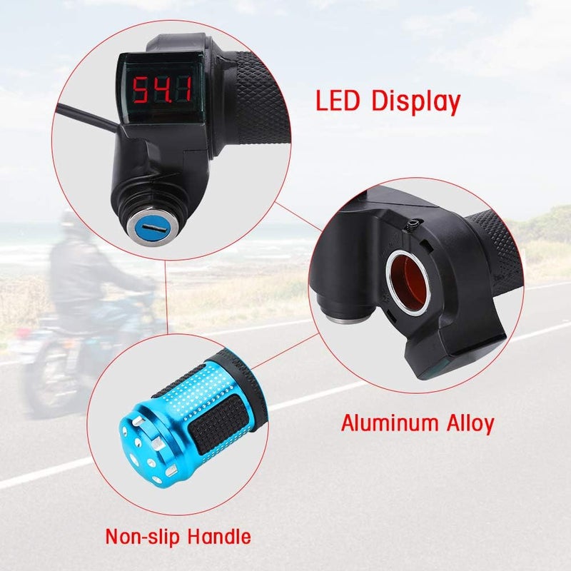 راحة مؤشر جهد بطارية السكوتر الكهربائي مع شاشة LED ومفتاح تشغيل/قفل/مسرع - Image 3