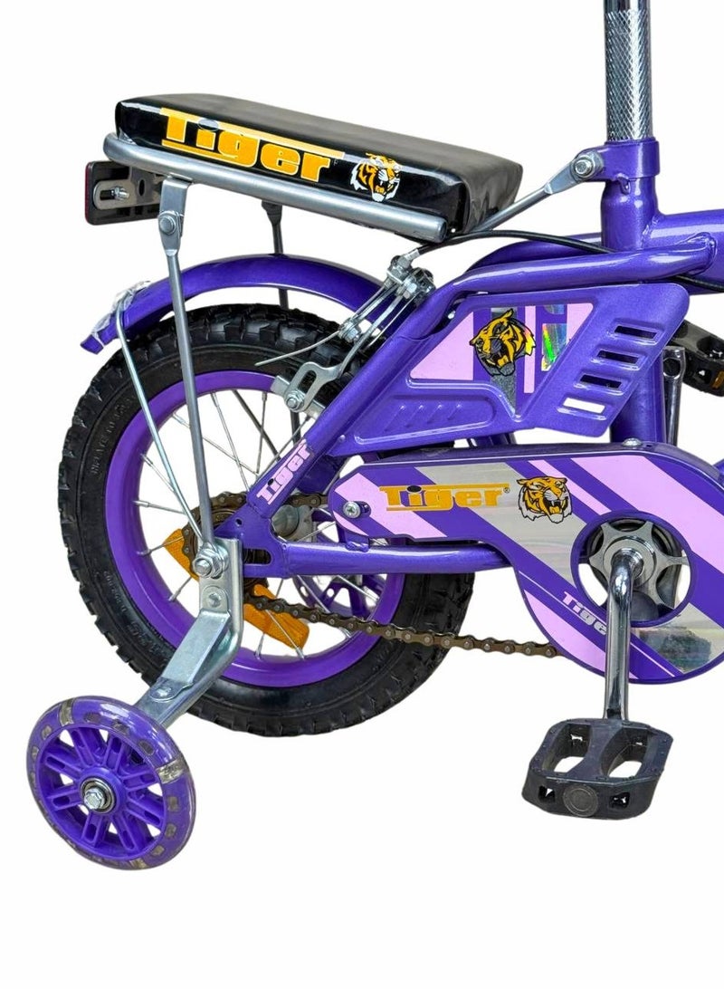تايجر دراجة أطفال تايجر 12 بوصة مع سلة أمامية وكرسي خلفي – مناسبة للأعمار 2 إلى 5 سنوات - Image 5