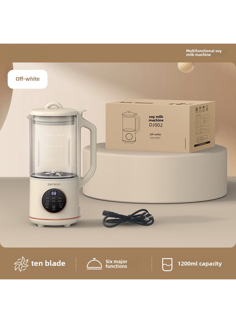 Generic - Zemkon Soy Milk Maker Automatic Multi-function Creamy-white - Image 1