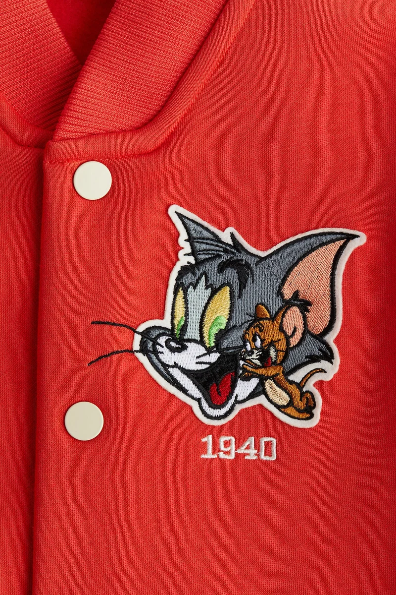 اتش اند ام Appliquéd baseball jacket