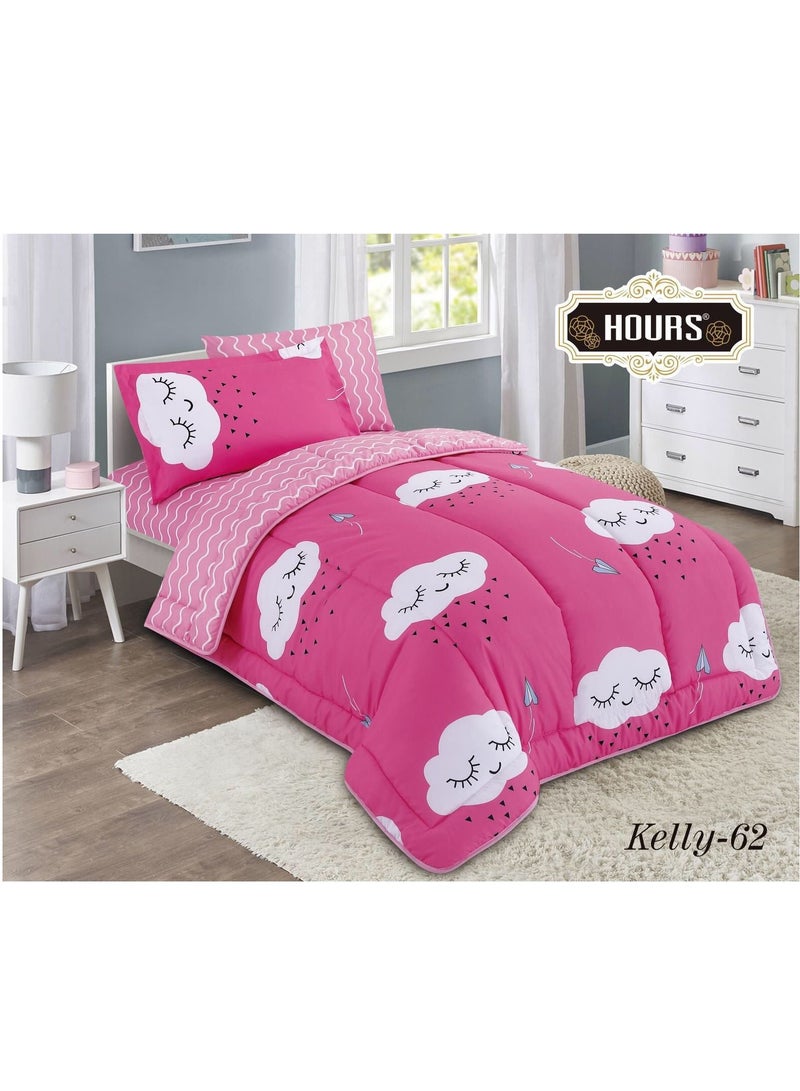 Horse 4-Piece Medium Filling Comforter Set,KELLY-62 - Image 1