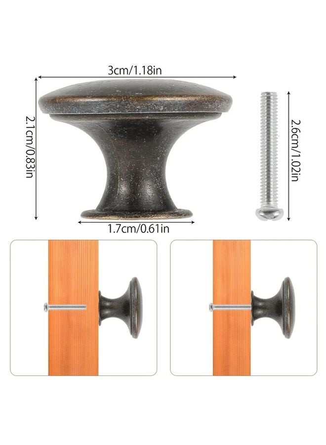 12PCS Antique Bronze Cabinet Knobs Zinc Alloy Vintage Pulls For Dressers Closets - Image 4