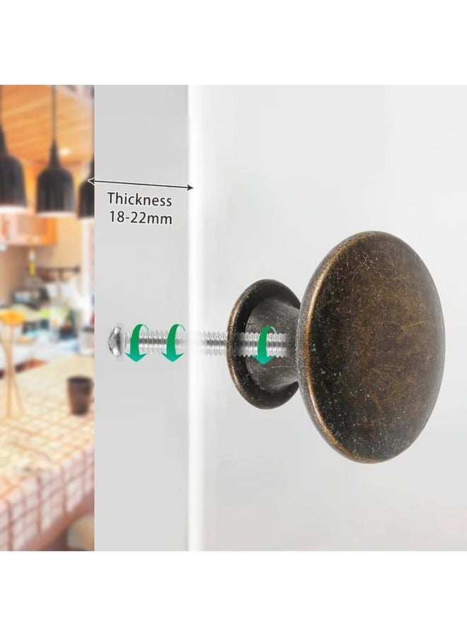 12PCS Antique Bronze Cabinet Knobs Zinc Alloy Vintage Pulls For Dressers Closets - Image 5