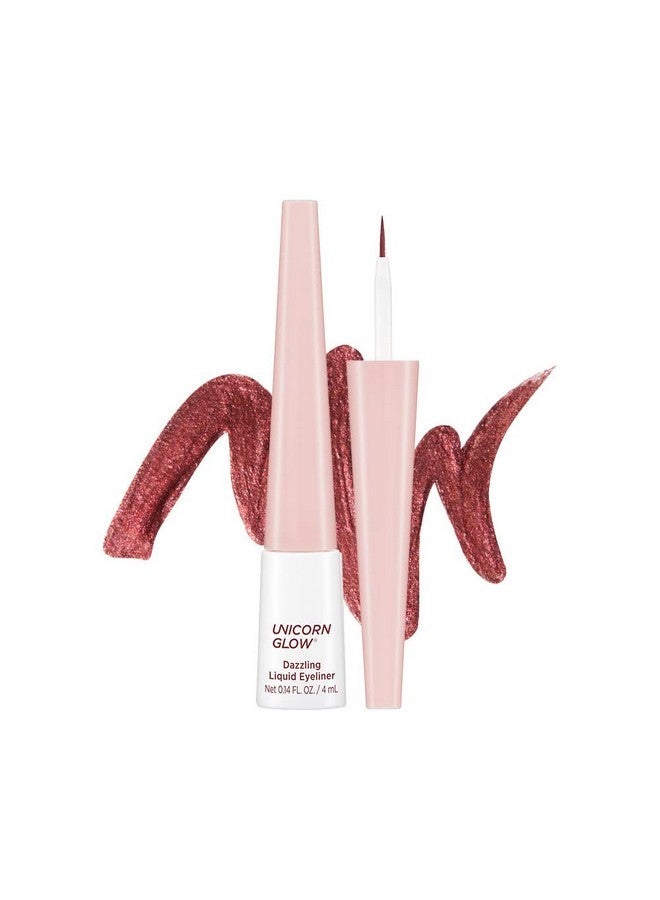 يونيكورن جلو محدد عيون سائل مبهر من يونيكورن جلو [01 خريف] أحمر عنابي، فائق النحافة، سريع الجفاف - تركيبة تدوم طويلًا، ألوان زاهية - خالٍ من القسوة، صنع في كوريا، 0.14 أونصة سائلة / 4 مل - Image 1