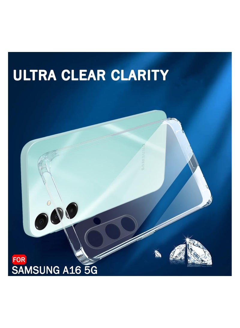 Samsung Galaxy A16 (5G) Clear Case Soft Flexible Silicone TPU Shockproof Transparent Rubber Back Cover With Camera Protection Compatible for Samsung Galaxy A16 - Image 3