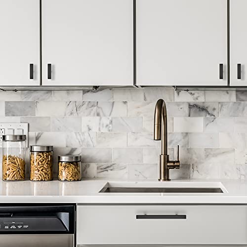 Ravinte Hardware 10 Pack 2 Inch Matte Black Cabinet Handles, Square Kitchen Hardware for Cabinets & Drawers, Stainless Steel Pulls with Single Hole Knobs - Image 4