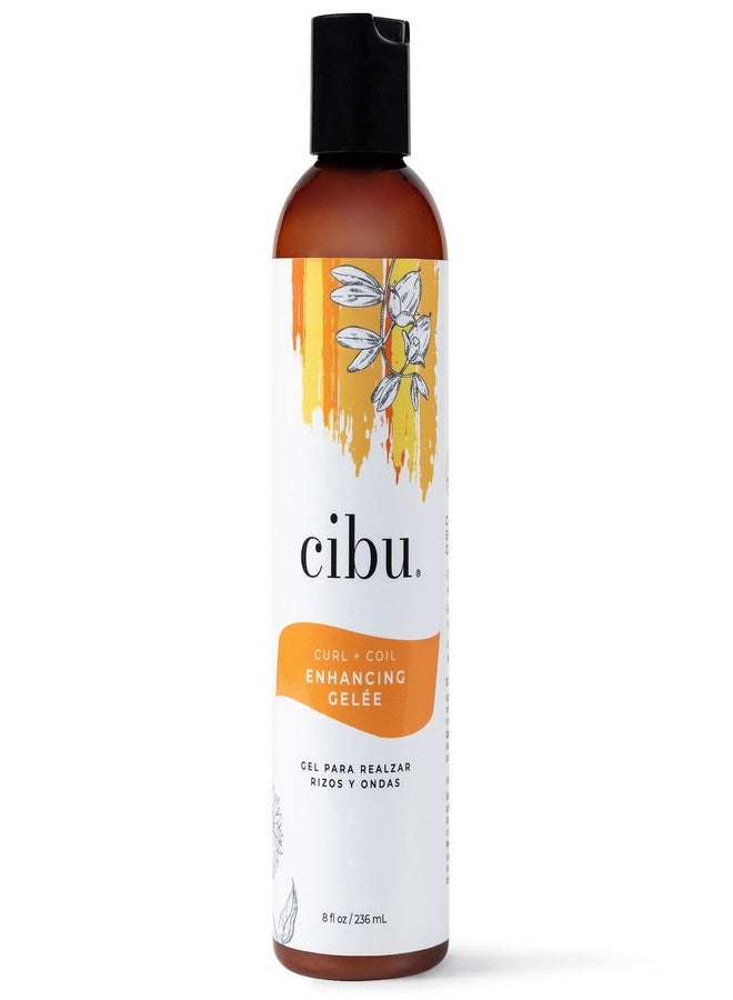 Cibu Curl + Coil Enhancing Gelée - Curl Defining Gel for Curly Hair and Wavy Hair - Lightweight Gel with Argan, Jojoba and Sunflower Oil to Reduce Frizz and Hold your Style Longer - 8 ounces - Image 1