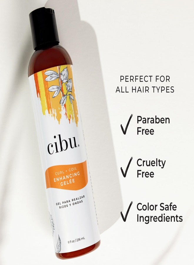 Cibu Curl + Coil Enhancing Gelée - Curl Defining Gel for Curly Hair and Wavy Hair - Lightweight Gel with Argan, Jojoba and Sunflower Oil to Reduce Frizz and Hold your Style Longer - 8 ounces - Image 3
