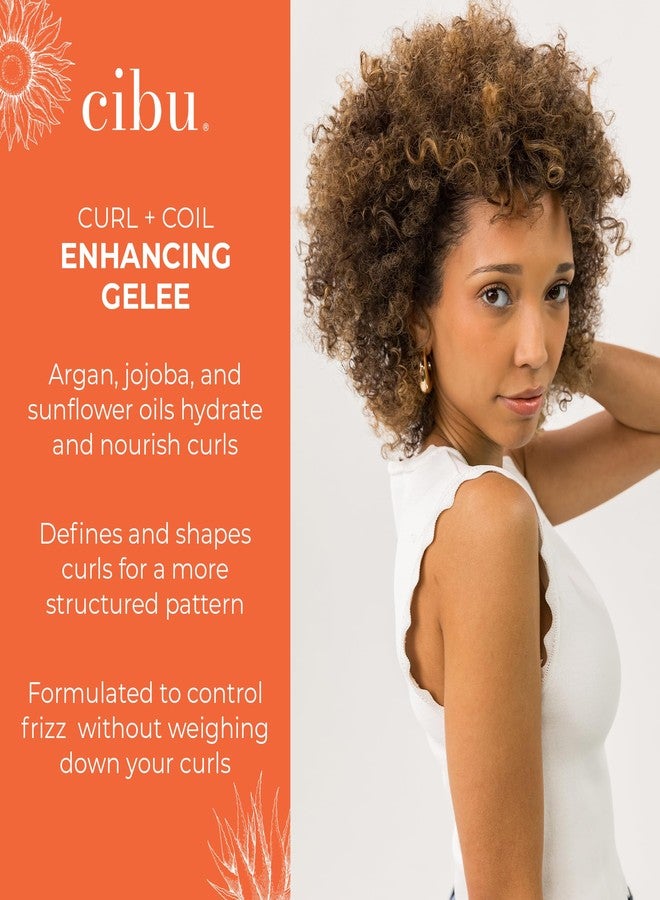 Cibu Curl + Coil Enhancing Gelée - Curl Defining Gel for Curly Hair and Wavy Hair - Lightweight Gel with Argan, Jojoba and Sunflower Oil to Reduce Frizz and Hold your Style Longer - 8 ounces - Image 4