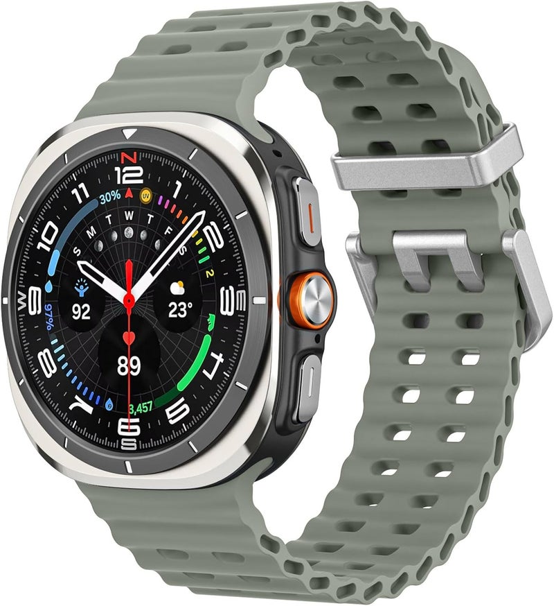 MoKo Sport Band Compatible with Samsung Galaxy Watch Ultra 47mm (2024) for Men Women, Soft and Breathable Silicone Strap, Waterproof Replacement Wristband - Image 1