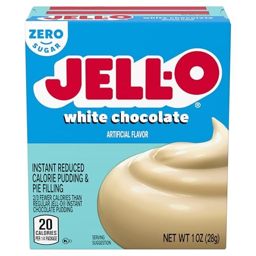 Jell-o Sugar-free Instant Pudding & Pie Filling, White Chocolate,1 Ounce (Pack of 4) - Image 1