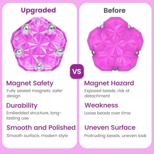 DYRDM Magnetic Fidget Sphere 12 PCS 200 Combinations with Magnet Blocks Magnetic Fidget Toys Sensory Balls Desk Toys for Adults Teens 14 Stress Relief Gift Stocking Stuffers Purple - Image 5