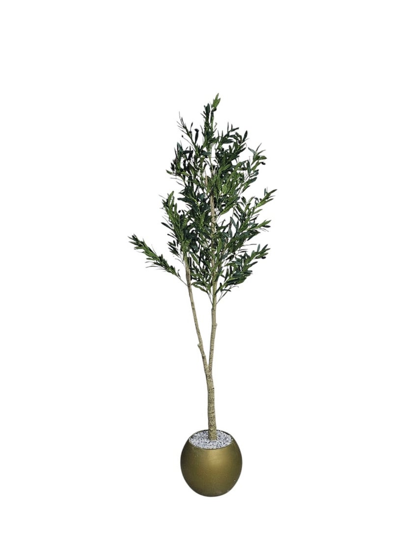 AL KHALDIYA Tall Artificial Olive Tree with Large Artificial Olive Plant with Fake Olive Gifts and Fruits for Modern Decoration at Home, Office or Living Room Indoor.  - Image 2