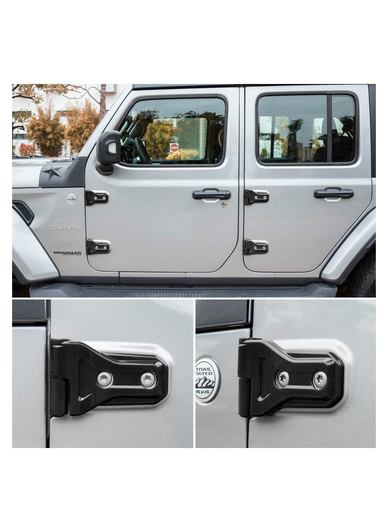 SYOSI 8Pcs Door Hinge Cover Trim Exterior Accessories Decoration for 2018 to 2022 Jeep Wrangler JL JLU Sport Sahara Freedom Rubicon Unlimited Gladiator JT 2 And 4  - Image 3