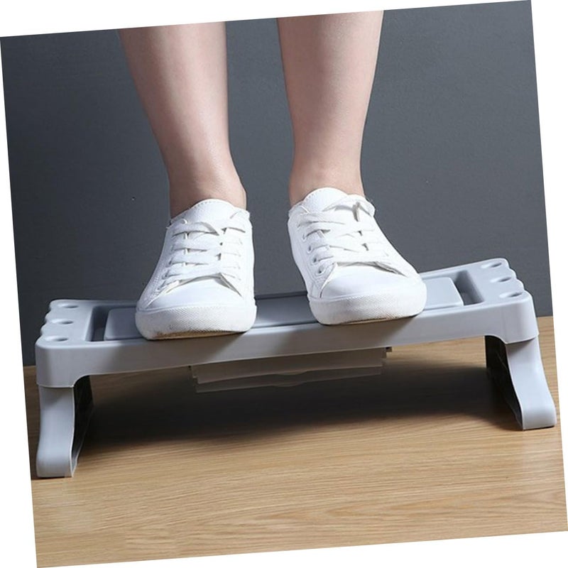 Multifunctional Grey Monitor Stand Riser Elevated Laptop Shelf For Home Office Space Saving Design - Image 5