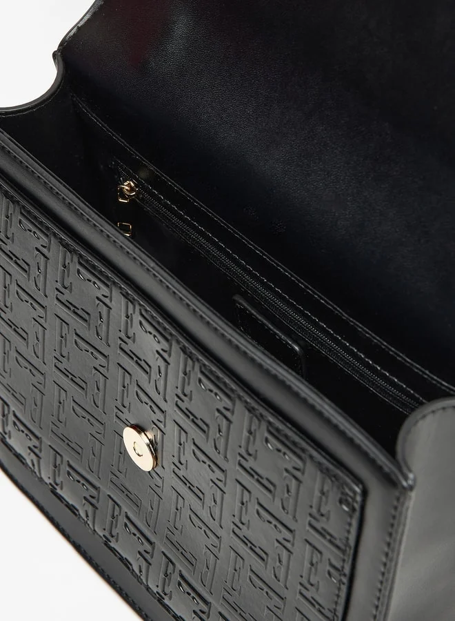 ايل Women Monogram Embossed Crossbody Bag with Chain Strap