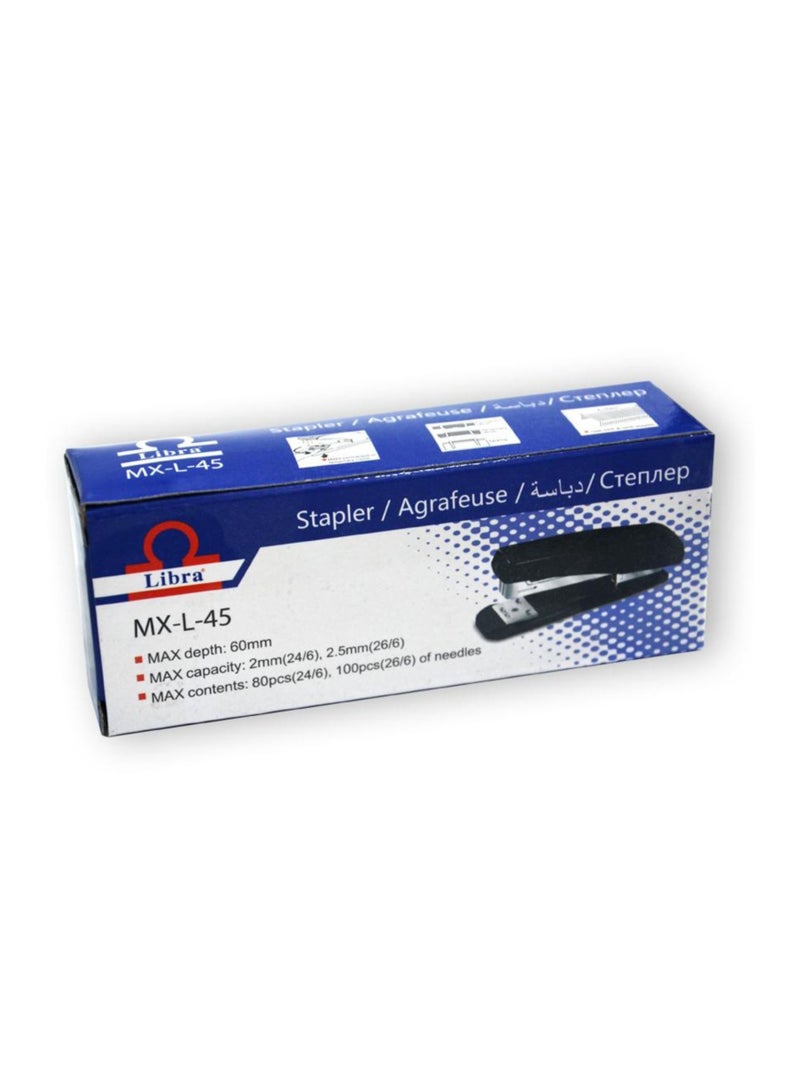 Libra Stapler 24/6 & Plastic Stapler with 12 sheets Function (Black & Blue) - Image 2