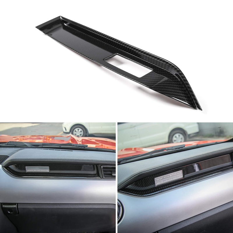 JeCar Dash Panel Cover Trim Carbon Fiber Interior Accessories for Ford Mustang 2015 2016 2017 2018 2019 2020 - Image 2