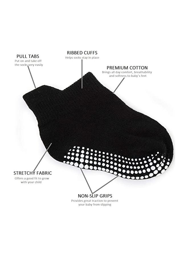 6-Pair Baby Non Slip Cotton Toddler Ankle Socks For Baby Toddler Kids Under 1 Year Old  - Image 2