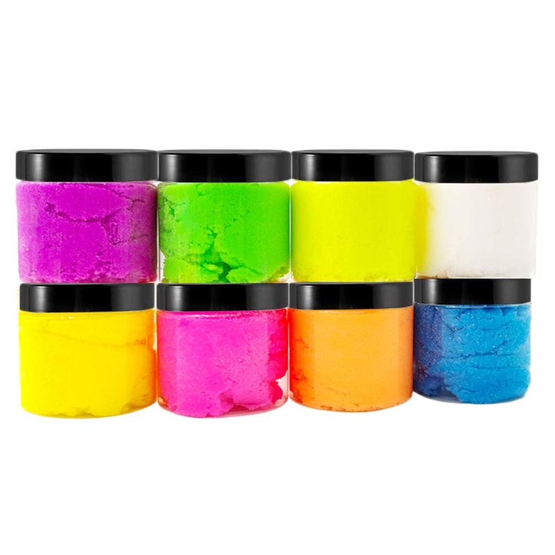 OJYUDD 20 Pack 2 oz Clear Plastic Round Slime Containers,Empty Plastic Storage Jars with Black Lids,Refillable Storage Container for Slime,Cosmetic,Cream,Paint,Jewelry - Image 2