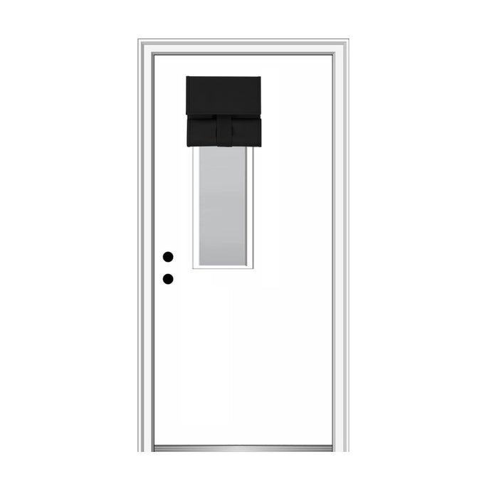 Soft Blackout French Door Curtains for Privacy Block Out Light and SunshineThermal Insulated Room Darkening Easy Installed Door Curtains Black 8x36