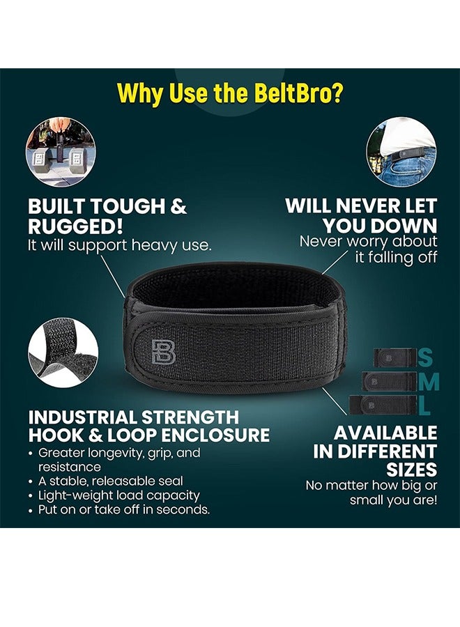 Men's Buckleless Elastic Belt - Outdoor Leisure Lazy Belt - Outdoor Elastic Belt - Outdoor Velcro Single-Sided Buckleless Nylon Belt Convenient Sticker Fits 1.5 Inch Belt Loop, Comfortable And Easy To Use Size M - Image 4