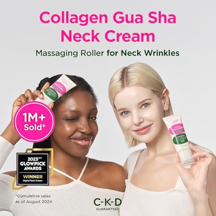 CKD Guaranteed CKD Retino Collagen Gua Sha Neck Cream - Firming Cream for Neck and Jawline Tightening, Lifting, and Wrinkle Reduction with Stainless Steel Roller. Korean Skin Care,1.69 fl oz. - Image 2