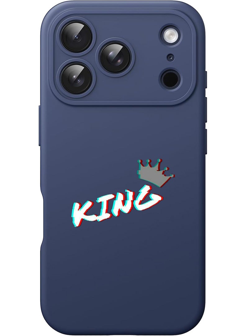 Theodor Protective Slim Fit Case Liquid Silicone Cover with Full Body Protection Anti-Scratch Shockproof Case For Apple iPhone 17 Pro Max (Blue) King - Image 1