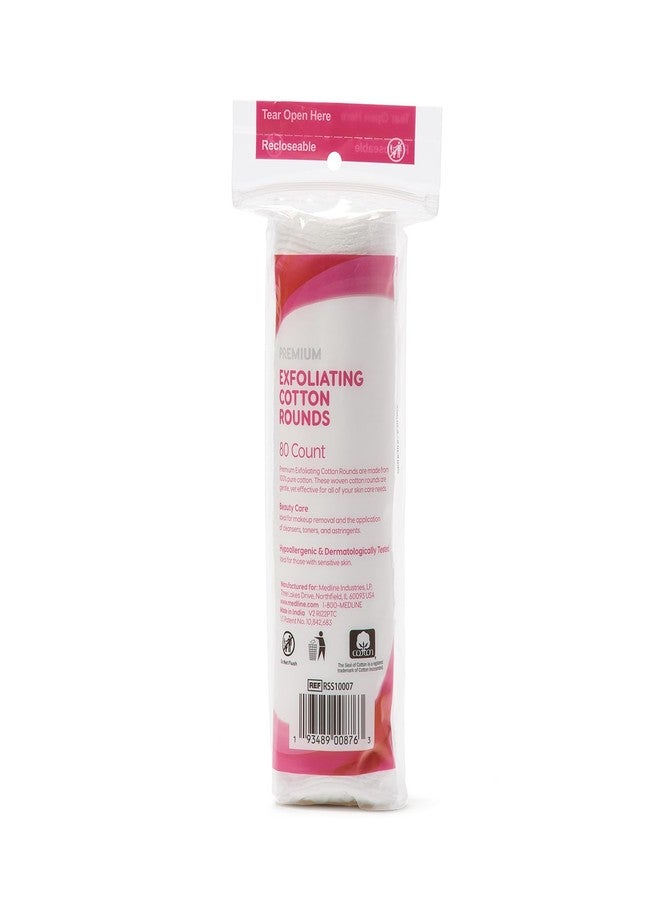 Simply Soft Hypoallergenic Exfoliating Dual Textured Cotton Rounds Pads, 80 Count (Pack of 6) - Image 3