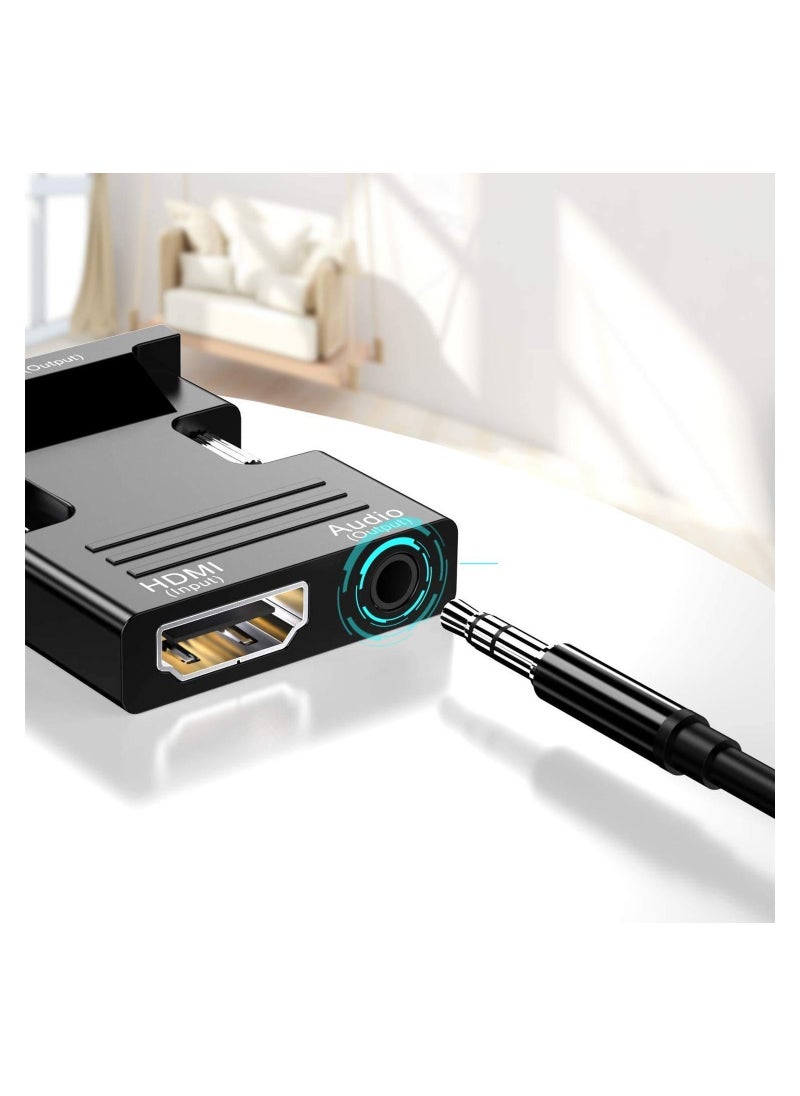 Y&D HDMI to VGA Adapter, Audio Output Cable Computer Set-top Box Converter Connector Adapter for Laptop PC Monitor Projector HDTV ( 3.5mm Stereo Included )  - Image 2