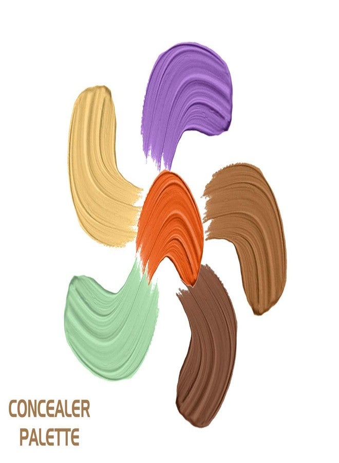 Aasakt Pro Concealer Palette Waterproof Concealer With Full Coverage |Easily Blendable Concealer| 3 in 1 Palette- Conceal Corect & Contour | Crease Resistance |Long Lasting |Oil Control with Matte Finish | Toxic & Cruelty Free | Concealer 6-IN-1 Shades - Image 3