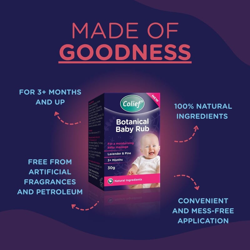 Colief Botanical Baby Rub Decongestant Solution for Easy Breathing Infants 3 Months Lavender and Pine - Image 3