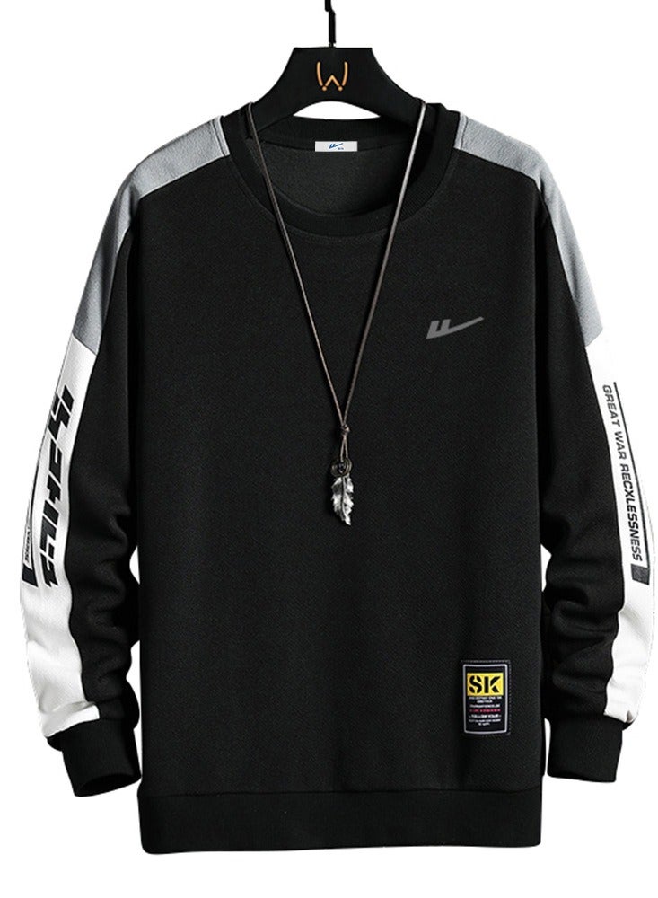 Warrior New Round Neck Printed Minimalist Long Sleeved T-Shirt 