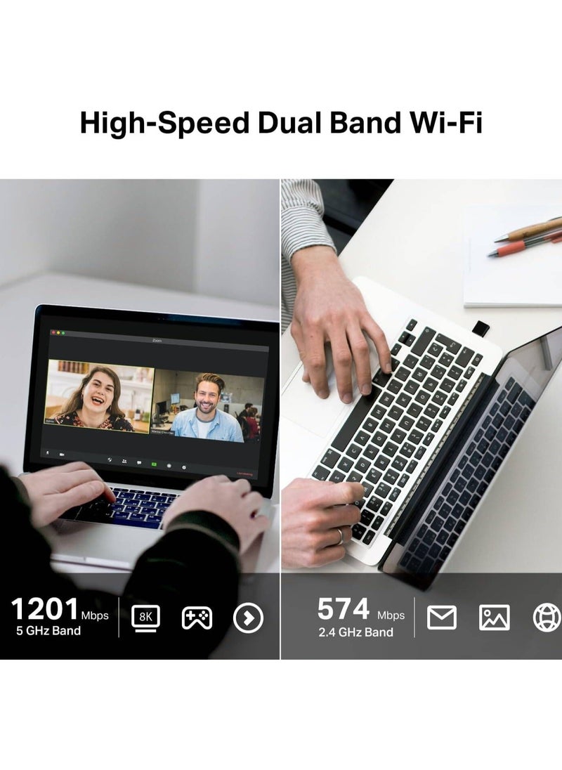تي بي-لينك تي آي TP-Link Nano USB WiFi 6 Adapter for PC(Archer TX20U Nano)- AX1800 2.4G/5G Dual-Band Wireless Network Transceiver Adapter for Desktop PC, OFDMA, MU-MIMO, WPA3 | Archer TX20U Nano  - Image 3