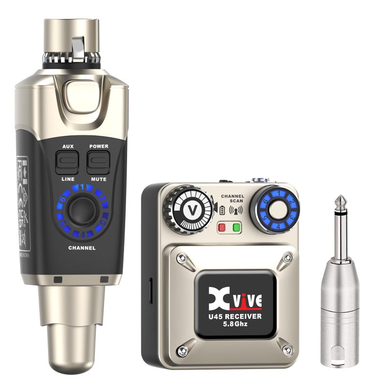 Xvive U45 Wireless inEar Monitor System with 58GHz Transmitter and Receiver