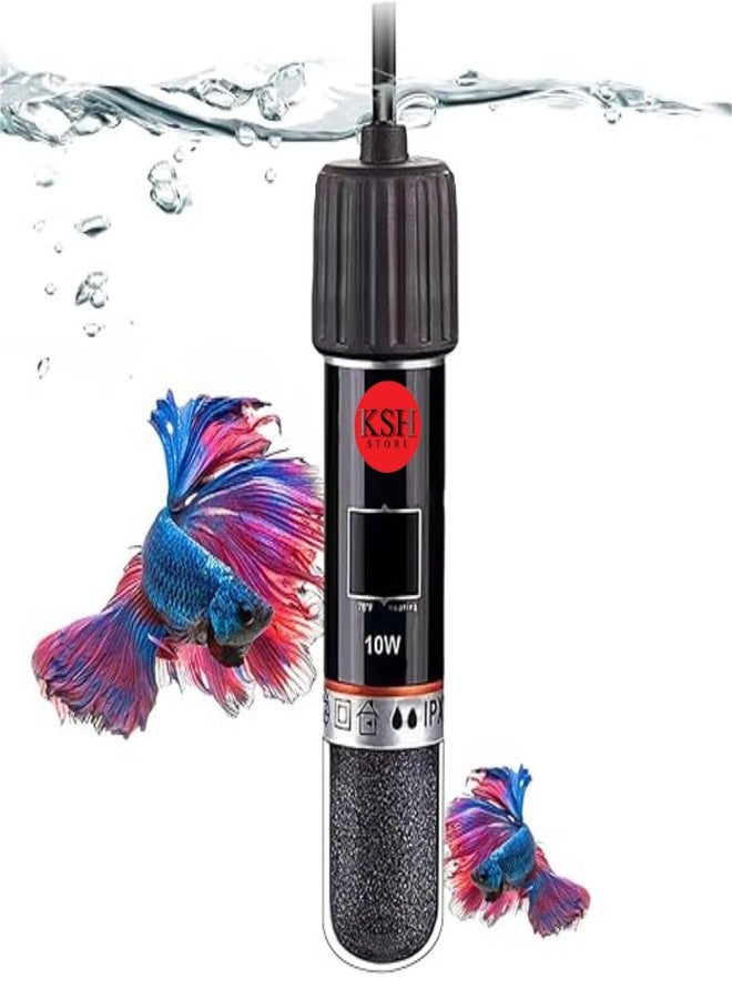 KSH STORE® 10W USB Submersible Aquarium Heater, 26°C Temperature Control, 47.24 cm Cable Length, Compact Design for 2.5L Small Fish Tanks (QUANLONG) - Image 1