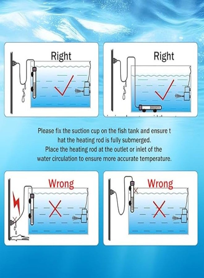 KSH STORE® 10W USB Submersible Aquarium Heater, 26°C Temperature Control, 47.24 cm Cable Length, Compact Design for 2.5L Small Fish Tanks (QUANLONG) - Image 4