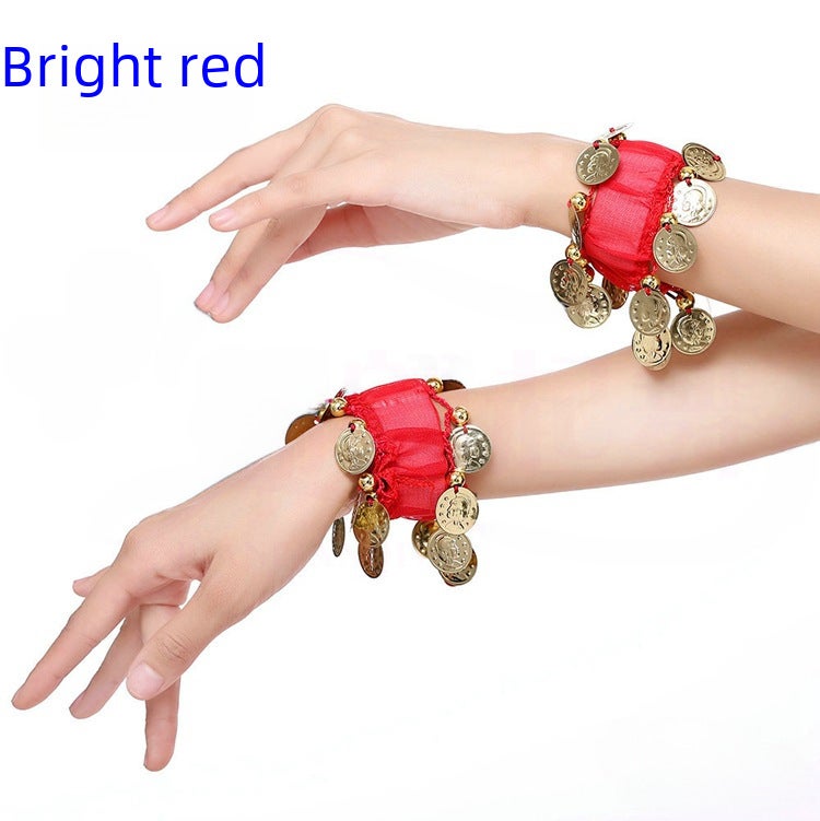 Belly Dance Bracelet Chiffon Wristband Big Red One 