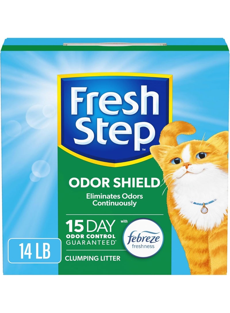 Fresh Step Odor Shield Scented Litter With The Power Of Febreze Clumping Cat Litter 6.35 Kg - Image 1