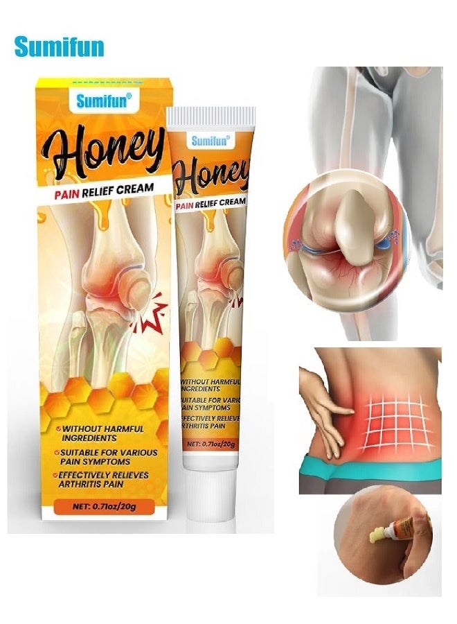 Sumifun Honey Pain Relief Cream- External Body Meniscus Massage Cream Knee Pain Honey Ointment Herbal Joint Care Ointment 20g - Image 1