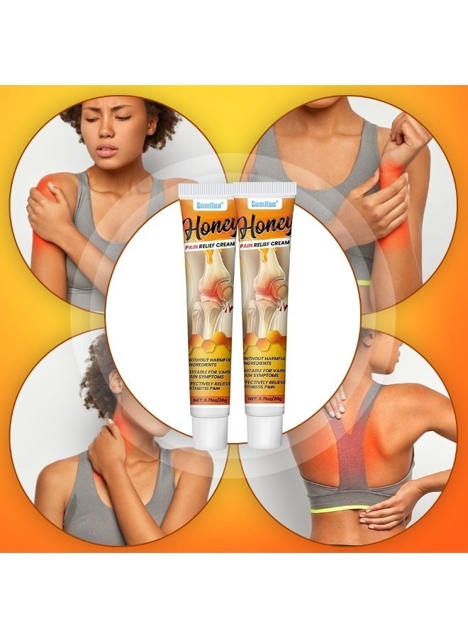 Sumifun Honey Pain Relief Cream- External Body Meniscus Massage Cream Knee Pain Honey Ointment Herbal Joint Care Ointment 20g - Image 2