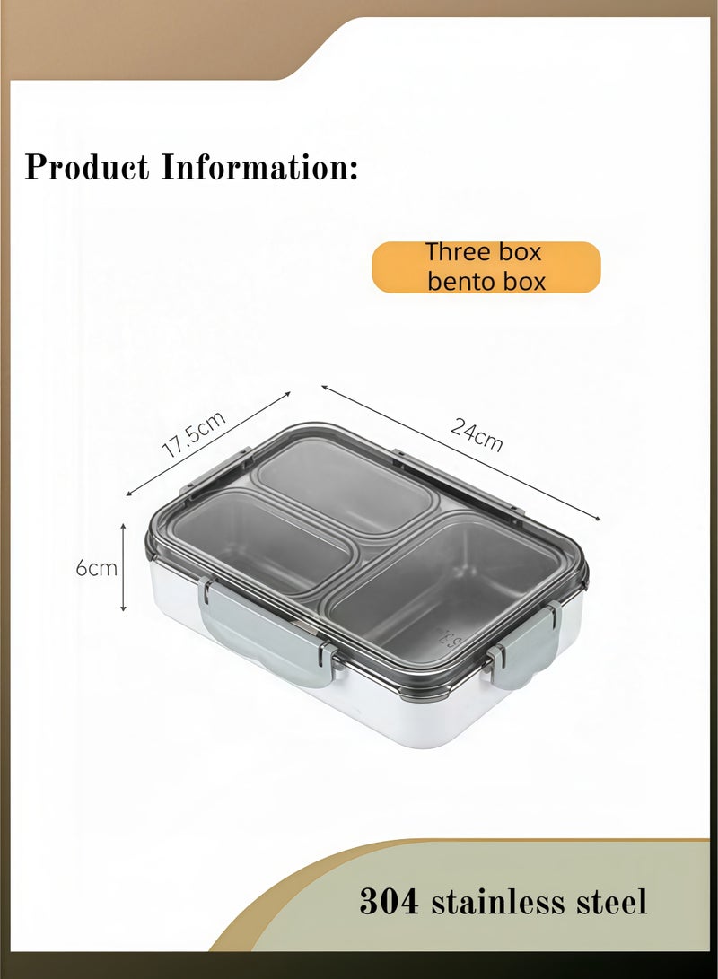 Beautiful Lunch Box, 304 Stainless Steel,  Compartment Non Flavored Lunch Box, Sealed And Leak Proof Separate Visible Bento Preservation Box - Image 2