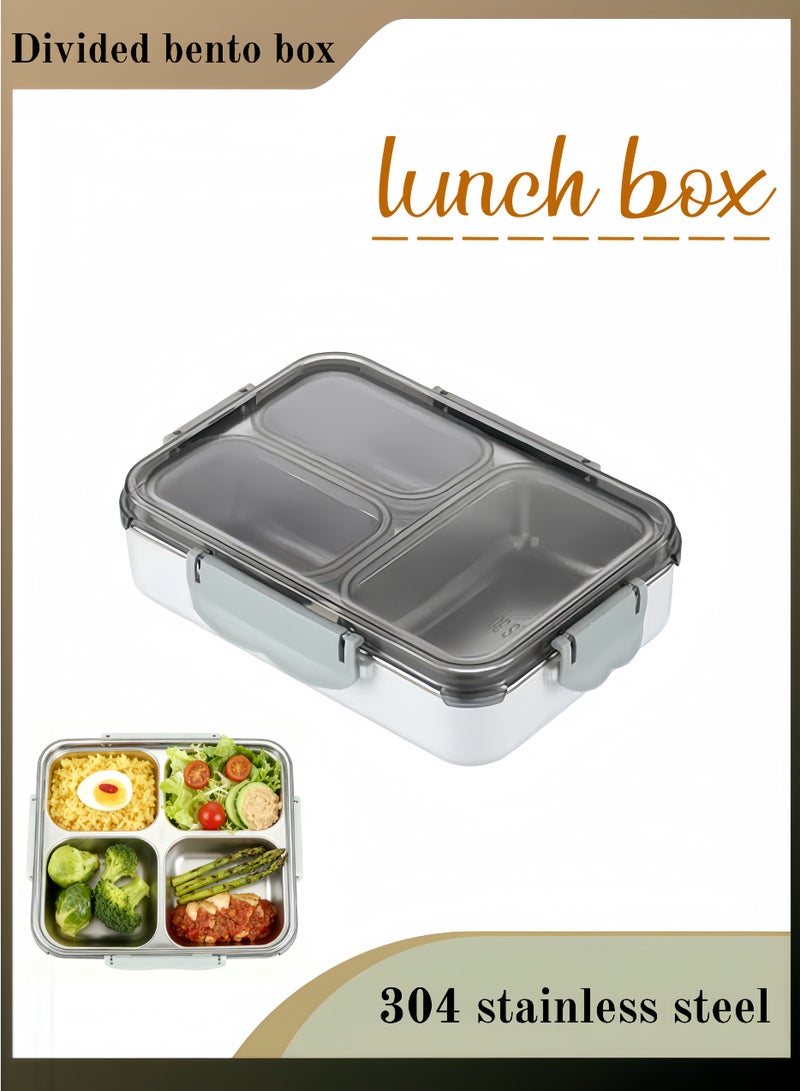 Beautiful Lunch Box, 304 Stainless Steel,  Compartment Non Flavored Lunch Box, Sealed And Leak Proof Separate Visible Bento Preservation Box - Image 1