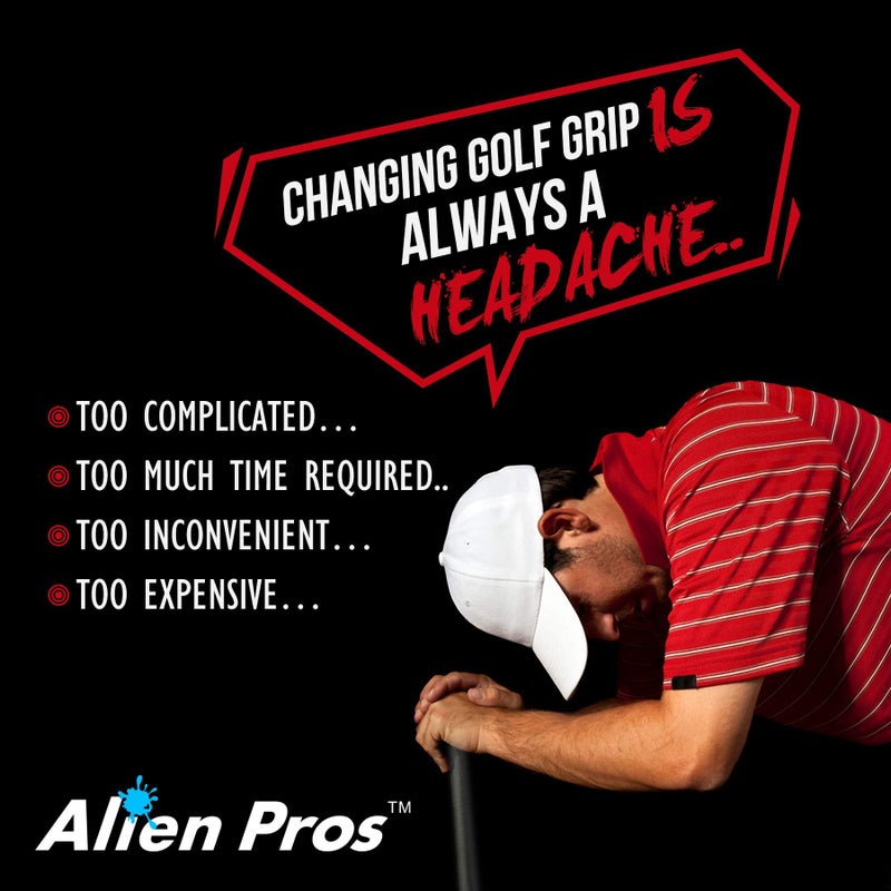 Alien Pros ALIEN PROS Golf Grip Wrapping Tapes (3-Pack) - Innovative Golf Club Grip Solution - Enjoy a Fresh New Grip Feel in Less Than 1 Minute (3-Pack, Blue Waves) - Image 2