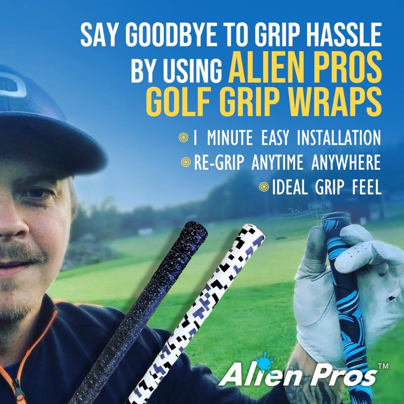 Alien Pros ALIEN PROS Golf Grip Wrapping Tapes (3-Pack) - Innovative Golf Club Grip Solution - Enjoy a Fresh New Grip Feel in Less Than 1 Minute (3-Pack, Blue Waves) - Image 3