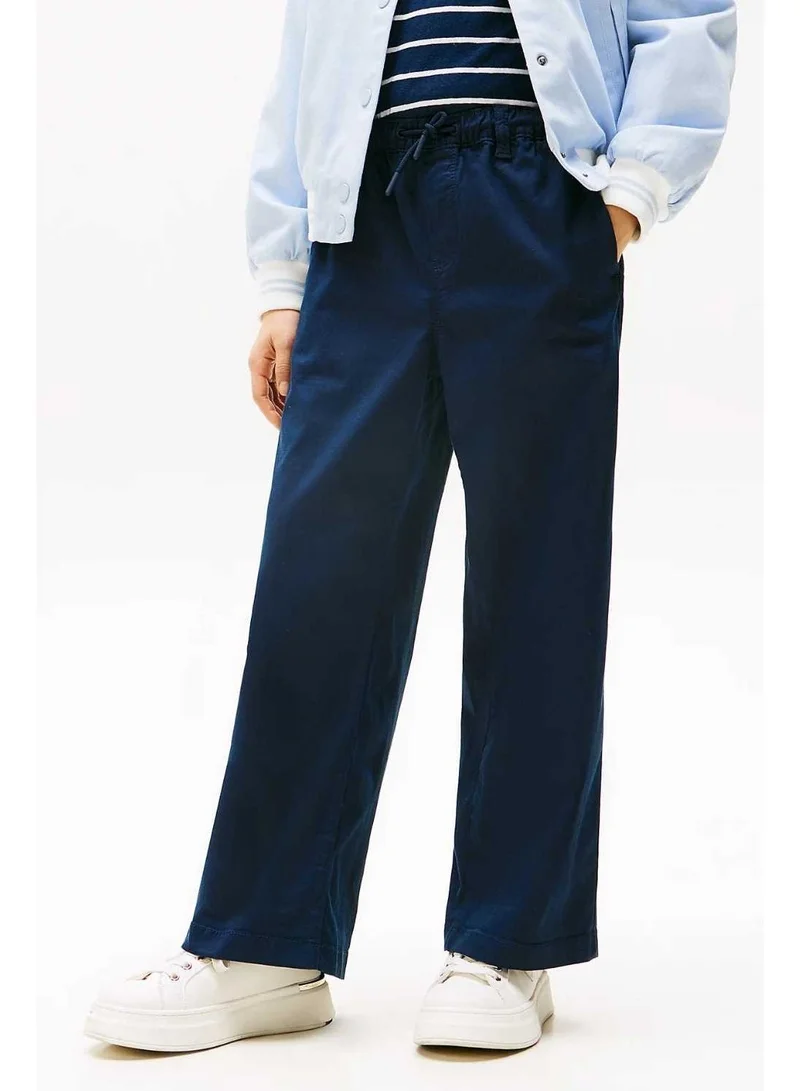 TOMMY HILFIGER Embroidered Wide Leg Trousers