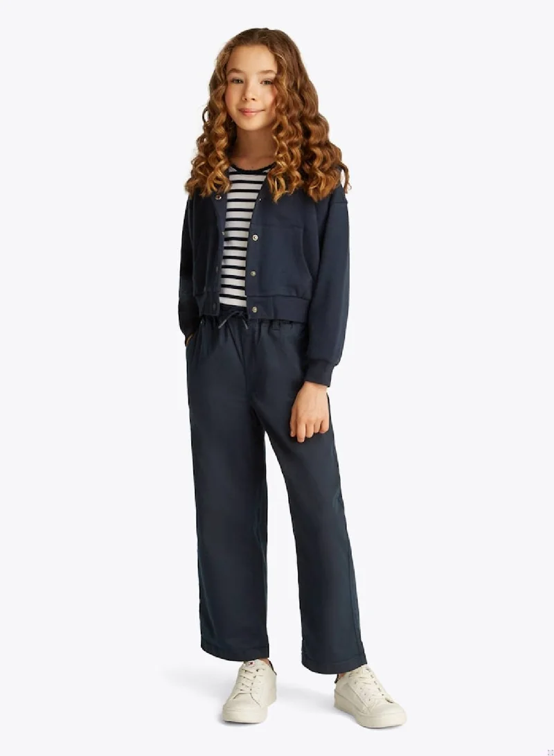 TOMMY HILFIGER Embroidered Wide Leg Trousers